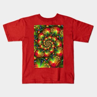 Christmas Abstract Spiral Kids T-Shirt